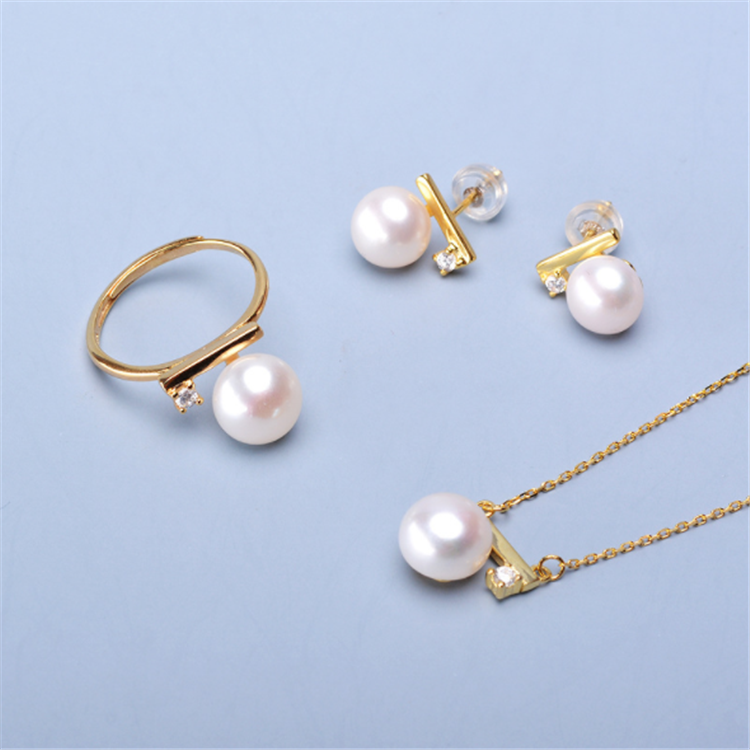 8mm near round 3A white indian jewellery high quality pearl stone.