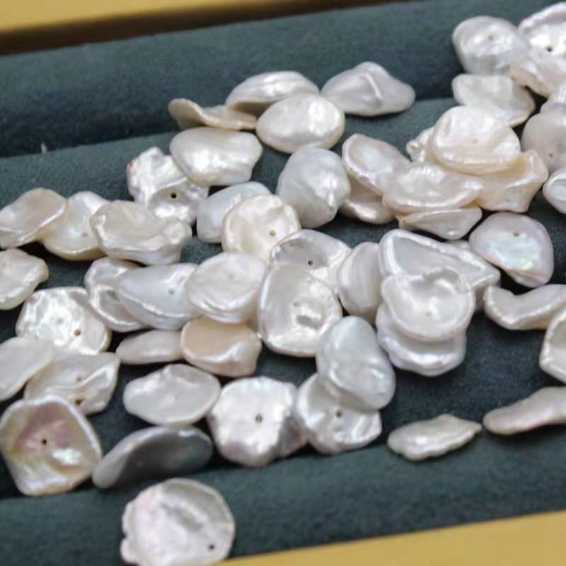 Keshi natural pearl saltwater pearl middle drilled keshi pearls for DIY jewelry